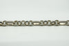 Vintage Sterling Silver Belcher & Engraved Fancy Link 18" Chain / Necklace 925
