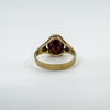 Vintage 9ct Gold 2.50ct Garnet Solitaire Ring Size P (Birmingham 1977)
