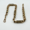 Antique Victorian Chunky 9ct Gold 16” Fancy Albert Chain 2x Dog Clips Birm 1900
