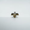 Vintage 9ct Gold 0.10ct Diamond Cross Pendant / Charm 