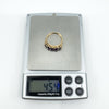 Chunky Vintage 9ct Gold 2.65ct Amethyst 5 Stone Ring Size Q 