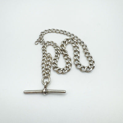 Antique Albert Chain & T-Bar in Sterling Silver 925 ( Birm 1901 )