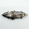 Antique Ewardian Sterling Silver & Rose Gold Swallow Ivy Love Letter Brooch 925