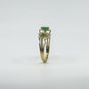 14ct Gold 0.45ct Emerald & Diamond Ring Size N 585
