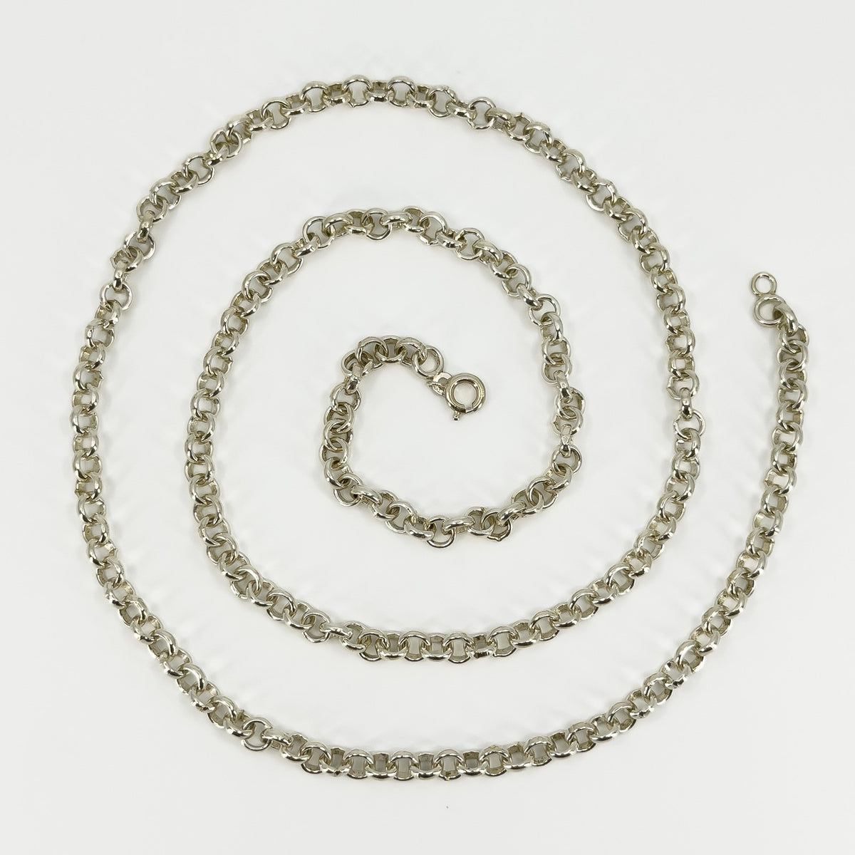 Vintage Sterling Silver 29.5” Rolo Links Chain / Necklace 925