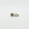 Vintage 9ct Gold 7.3mm Pearl Solitaire Ring 375 Size L - M (1975)