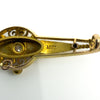 Antique / Victorian Etruscan Revival 15ct Gold Old Cut Diamond Brooch 585