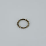Small Antique 15.9mm Georgian 14ct Gold Engraved Chased Spilt Ring 585