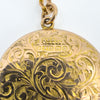 Large Antique 9ct Rose Gold Photo Locket & 19" Chain 375 (Birm 1886)