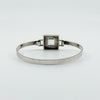 Vintage Sterling Silver Mother of Pearl Bangle / Bracelet 925 by Kit Heath