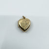 Vintage 9ct Gold Back & Front Heart Locket Etched Engraving 375