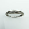9ct White Gold 0.11ct Diamond Skinny Band / Ring 375 Size M Wedding Eternity