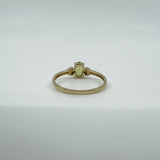 9ct Yellow Gold 0.40ct Peridot Solitaire Ring 375 Size L Engagement Stacking