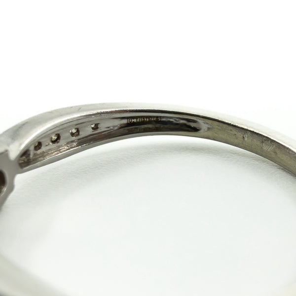 9ct White Gold Diamond Engagment Ring 375 Size L