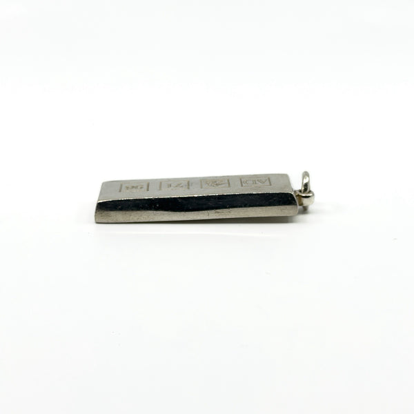 Large Chunky Vintage Sterling Silver Ingot Pendant IFA Division 1996 31g