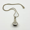 Vintage Sterling Silver Tear Drop Perfume Poison Bottle Pendant & 16" Chain 925