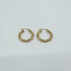 Vintage 14ct Gold Small Chunky Twisted Hoop Earrings 375