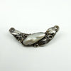 Large Arts & Crafts Sterling Silver Vintage Floral Mother of Pearl Brooch 925