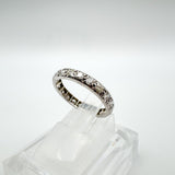 Vintage 1ct Platinum Diamond Full Eternity Band Wedding Stacking Ring Size M - N