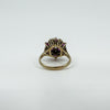 Vintage 9ct Gold 0.81ct Ruby & Diamond Cluster Cocktail Ring 375 Size K