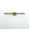 Antique / Art Deco 15ct Gold 1.50ct Peridot Bar Brooch / Pendant 585