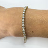 Vermeil Sterling Silver 5ct CZ Tennis 7.5” Bracelet 925
