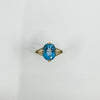 9ct Yellow Gold 2.50ct Blue Topaz Solitaire Ring 375 Size N (Birm 2006)