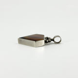 Large Chunky Vintage Brown Banded Agate Fob Pendant 925 by David Scott Walker