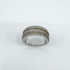 Chunky Sterling Silver CZ 5x Row Band Ring 925 Size O