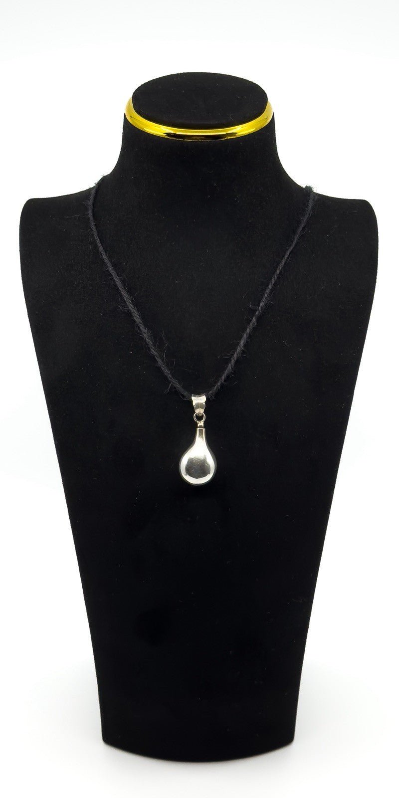 Vintage Sterling Silver Tear Drop Perfume / Poison Bottle Pendant 925