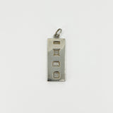 Large Chunky Vintage Sterling Silver Ingot Pendant 925 (Birm 1978)