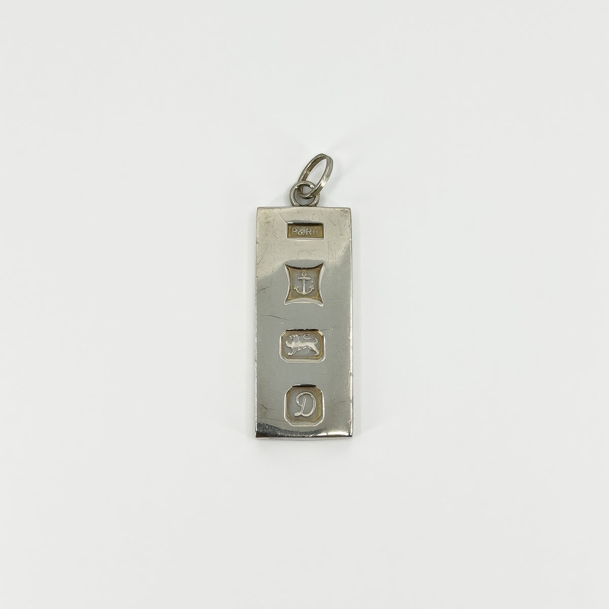 Large Chunky Vintage Sterling Silver Ingot Pendant 925 (Birm 1978)
