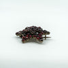 Antique Silver Gilt Bohemian Rose Cut Garnet Star Brooch
