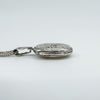 Vintage Sterling Silver Puffy Oval Photo Locket & 18” Chain 925