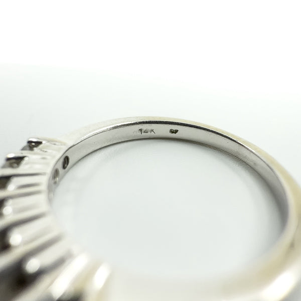 14ct White Gold 0.35ct Diamond Band / Ring 585 Size L Wedding Eternity