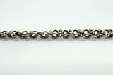 Antique Victorian Sterling Silver & Rose Gold Book Chain & Charm Bracelet 925