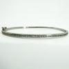9ct White Gold Diamond Hinged Bangle / Bracelet 375