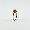 Vintage 9ct Gold 7.3mm Pearl Solitaire Ring 375 Size L - M (1975)