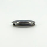 Large Vintage Sterling Silver Blue Agate Brooch 925 (Birm 1989)
