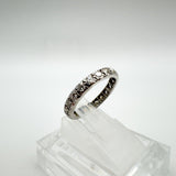 Vintage 1ct Platinum Diamond Full Eternity Band Wedding Stacking Ring Size M - N