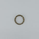 Small Antique 15.9mm Georgian 14ct Gold Engraved Chased Spilt Ring 585