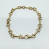 Rare Vintage 9ct Rose & Yellow Gold Horsebit Snaffle Equestrian 8.5” Bracelet 
