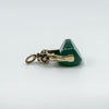 Vintage 9ct Gold Green Chrysoprase Fob Pendant / Charm (London 1980)