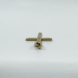 Vintage 9ct Gold Engarved Christian Cross Pendant / Charm 375 Reversible (1994)