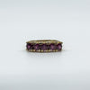 Vintage 1ct Pink Tourmaline 5 Stone Ring Size S Birm 2006