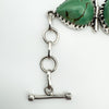 Chunky Turquoise Bracelet with T-Bar & Adjustable Hoops in Sterling Silver 925 