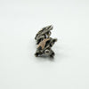 Antique Victorian Sterling Silver & Rose Gold Swallow & Ivy Brooch 925 Birm 1901