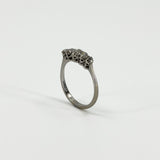 Vintage 18ct White Gold 0.82ct Diamond 5 Stone Ring 750 Size M