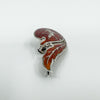 Vintage Siam Red Enamel Brooch in Sterling Silver 925 Goddess of Lightening 