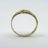 Vintage 9ct Gold Floral Engraved Buckle Ring 375 Size O 1/2